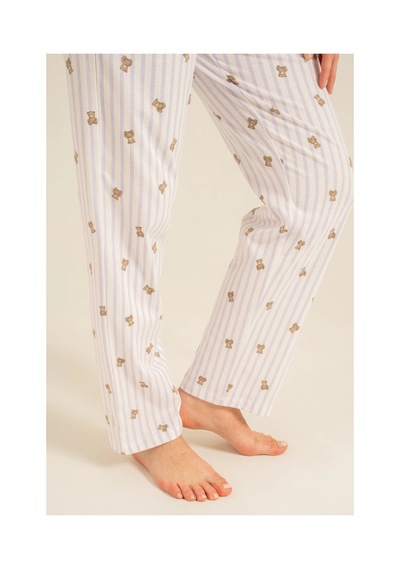 Angbutik Rolypoly Rp3913-s Kadın Gömlek Pijama Takım LILA