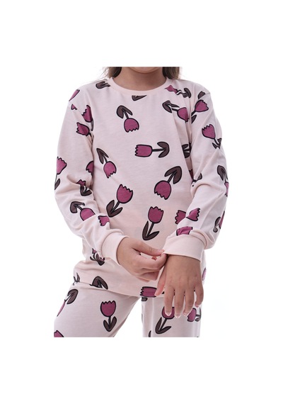 Kız Çocuk %100 Pamuklu Desenli Pijama Takımı Uzun Kollu Rahat Ev Giyimi Çok Renkli Kız Çocuk %100 Pamuklu Desenli Pijama Takımı Uzun Kollu Rahat Ev Giyimi Çok Renkli