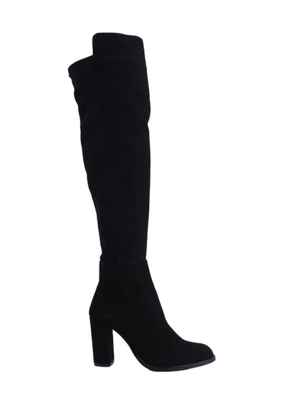 Poletto Hakiki Deri /tekstil Sıyah Çizme Topuklu 363 58 S-2160 Siyah