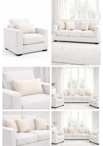 Kadife Dokulu Krem Kırlent Yastık Kılıfı 2 Adet 50 X 30 Cm