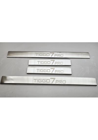 Chery Tiggo 7 Pro Krom Lazer Yazılı Kapı Eşiği