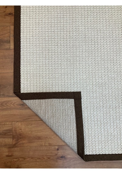 Kumaş Bordür Gri Bukle Antrasit Bordür Halı Salon Koridor Mutfak Çocuk Odası Halısı Kilim S267 Beyaz-kahve Kahve