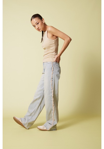 Halter Yaka Top Bej