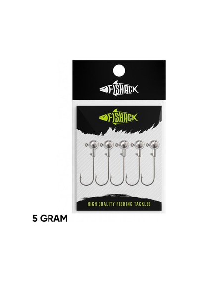Jighead - Zoka - Kurşunlu Olta İğnesi - Gümüş - 5 Adet - 5 Gr 23020526