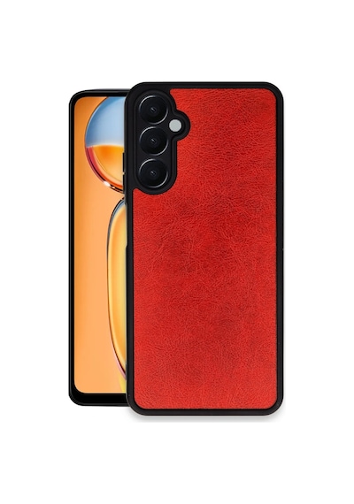 Newface - 843 - Samsung Galaxy A55 5g Kılıf Aras Deri Kapak - Edntrend - - Kırmızı