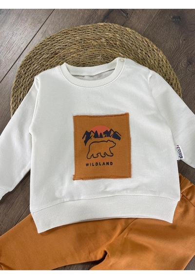 Bebicix Dear Desenli Mevsimlik 2li Takım Kahve
