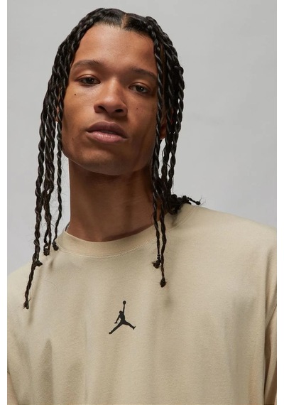Nike Air Jordan Dri Fit Short Sleeeve Mens Tee Erkek Günlük Tişört Bej