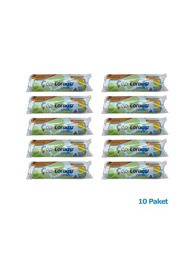 Canhome Mavi Orta Boy 55 x 60 CM 30 Litre Çöp Torbası Poşeti - 20 Adetlik 10 Rulo