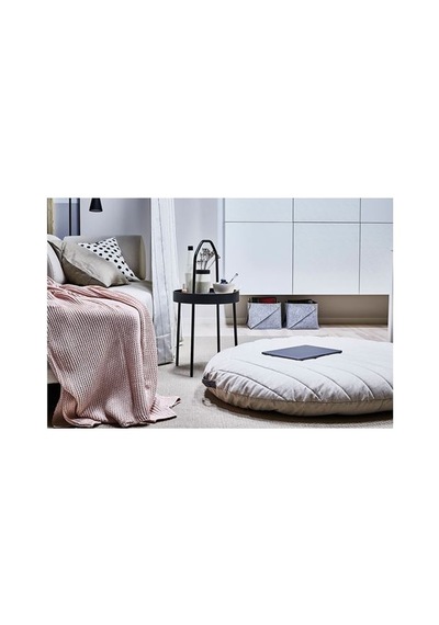 Ikea Burvık Yan Sehpa, Siyah, 38 Cm