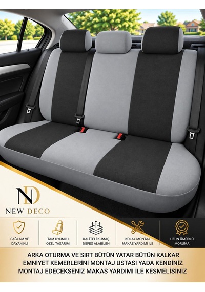 Isuzu D-max Uyumlu Oto Koltuk Kılıfı Tam Set Airbag Uyumlu 4 Mevsim Cotfit Serisi 23247966