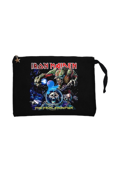 Iron Maiden The Final Frontier Siyah Astarlı Cüzdan / El Çantası Siyah
