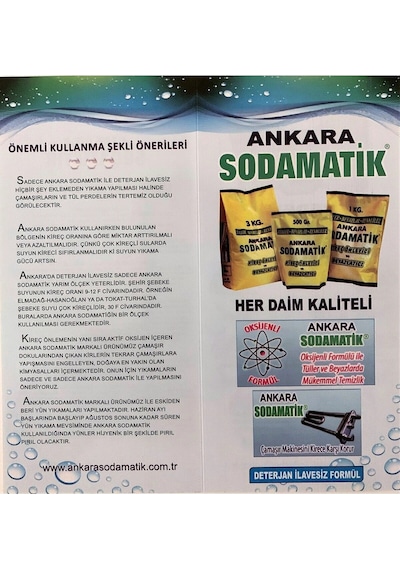 Ankara Sodamatik 1000 Gr Kireç Önleyici Ve Beyazlatıcı