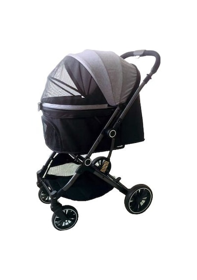 Eurodog - 921 - Katlanabilir Köpek Arabası Gri - Spt-gld - 71x56,5x103 Cm