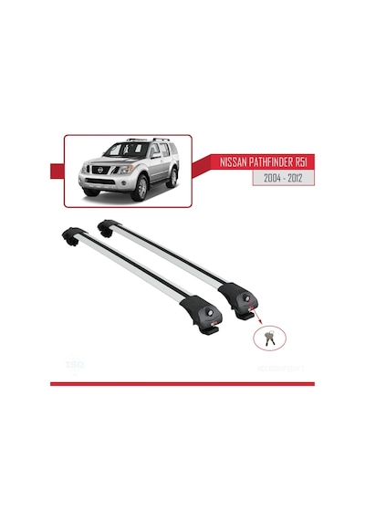 Nissan Pathfinder R51 2004-2012 Arası İle Uyumlu Ace-1 Ara Atkı Tavan Barı Gri
