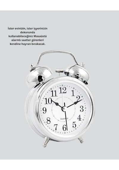 Mey İthalat Dekoratif Gümüş Saat