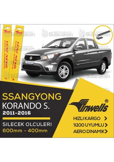 Ssangyong Korando Sports Muz Silecek Takımı 2011-2016 İnwells