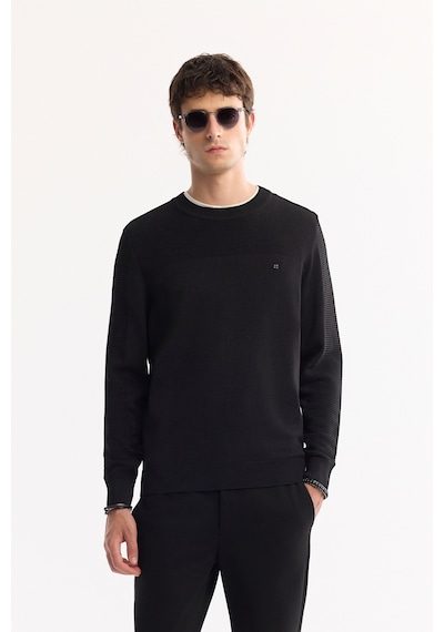 Avva Erkek Siyah Bisiklet Yaka Rayon Tüylenmeyen Dokulu Triko Regular Fit Kazak A52y5018 Avva Erkek Siyah Bisiklet Yaka Rayon Tüylenmeyen Dokulu Triko Regular Fit Kazak A52y5018