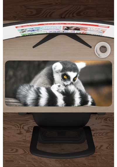 Lemur Kaymaz Dikişli Kauçuk Oyuncu Mousepad V5 - 70x30 Xl Gaming Mouse Pad Fare Altlığı