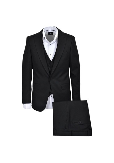 Erkek Siyah Silim Fit Takım Elbise Bgl-st03493 001