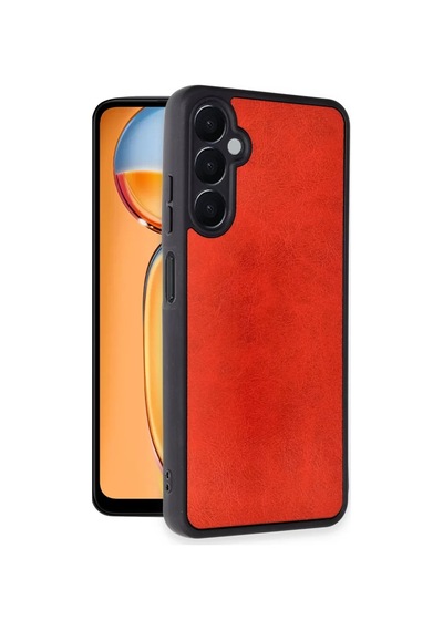 Newface Samsung Galaxy A05s Kılıf Aras Deri Kapak - Kırmızı
