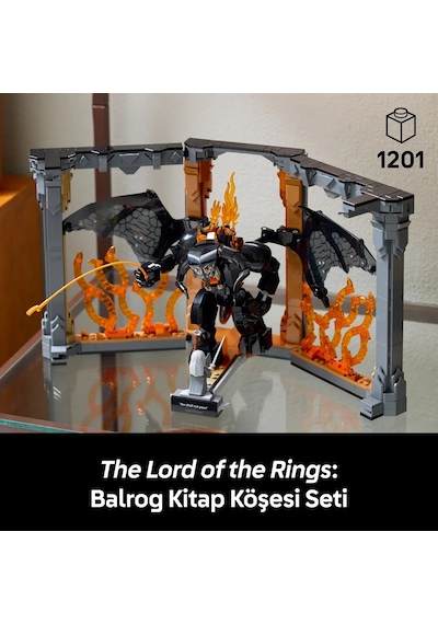 LEGO® Icons Yüzüklerin Efendisi: Balrog™ Kitaplık Dekoru 10367 - Yetişkinler için Dekoratif Film Hatırası Model Yapım Seti (1201 Parça)
