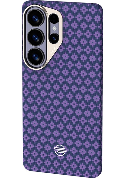 Galaxy S26 Ultra Uyumlu Kılıf M-safe Şarj Özellikli Benks Armorair Armorgrid Serisi Kevlar Kapak Mor
