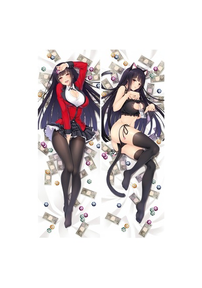 Anime Yumeko Yabami Desenli Çift Yön Baskılı Sarılma Yastığı Hugging Pillow Çok Renkli