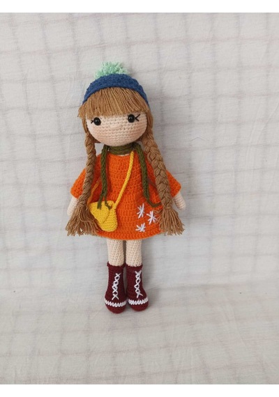 Kış Bebek Amigurumi Organik Oyuncak Bebek