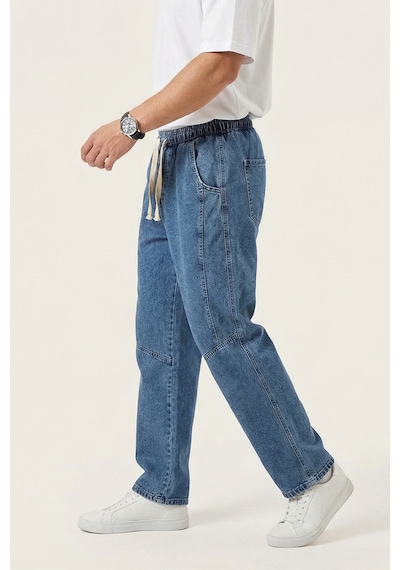 Bigdart Erkek Rahat Kesim Baggy Jean Pantolon 30074 - İndigo