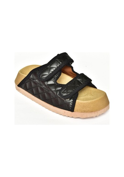 Fox Shoess811546209 Siyah Kalın Tabanlı Kadın Terlik Siyah