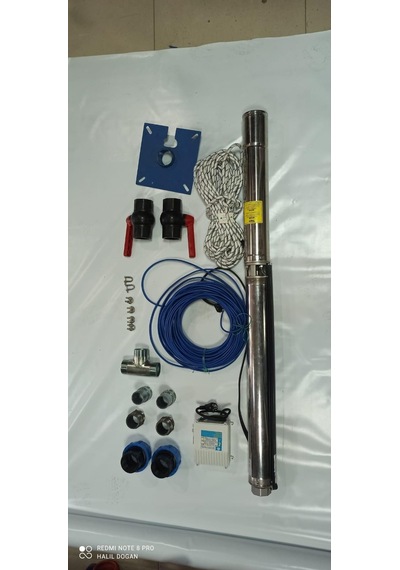 Impo Sk 402/14 1hp Technoplast Başlıklı 45 Mt Yassı Kablolu Ve Panolu 90 Mt Halatlı Çift Vanalı Akıtma Başlıklı Monofaze Takım Dalgıç Pompa