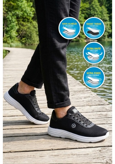 Walkway 26102 M Siyah-beyaz Unisex Spor Ayakkabı SİYAH-BEYAZ