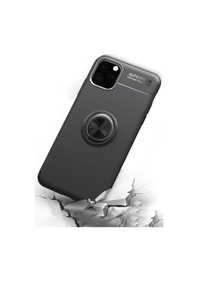 Apple iPhone Uyumlu  Uyumlu 11 Pro Kılıf Range Yüzüklü Silikon - Kırmızı