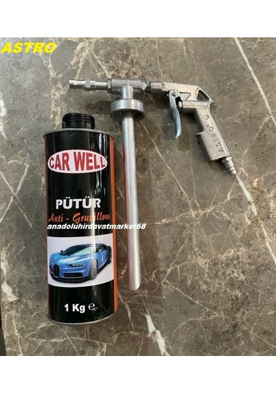 Astro Pro Havalı Zift Tabancası Pütür Tabancası Carwel Pütür Siyah Renk 1kg