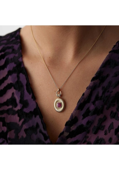 By Golden House Vintage Ruby Pırlanta Kolye