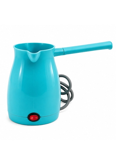 Awox Caffeen Mavi Elektrikli Cezve Türk Kahvesi Makinesi Plastik Çift Ağız 0.4lt - 5 Fincan 1000w 4801