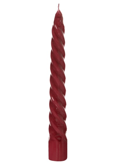 Mudo Home 2li Burgulu Şamdan Mum Bordo 18cm 1484674