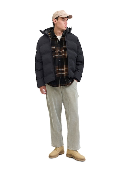Jack & Jones Jjesoho Puffer Hood Sn Siyah Erkek Mont Siyah