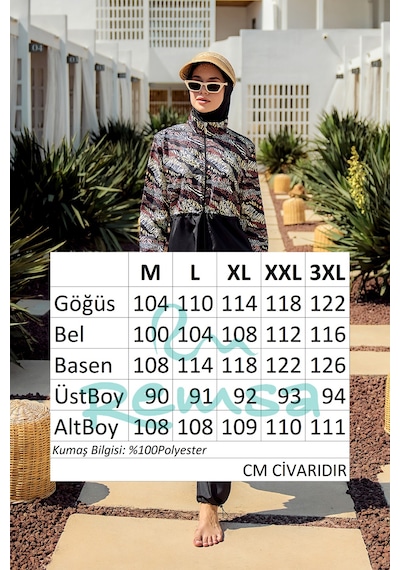 Remsa Mayo Remsa Paraşüt Tam Kapalı Tesettür Mayo R4806 Safari Siyah