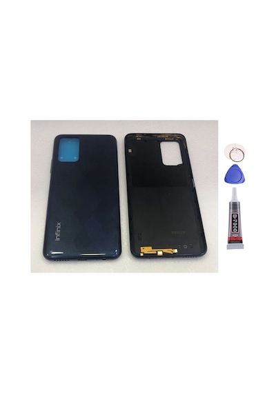İnfinix Note 8i Siyah Arka Kapak Batarya Kapağı Pil Kapağı Yapışkan Ve Sökme Aparatıyla Beraber Full Set Siyah