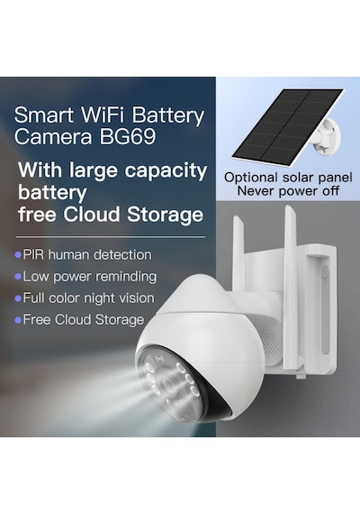 Vstarcam Bg69-tz Solar Panelli 4g Sim Kartlı Ptz Kamera