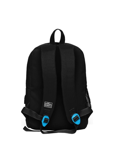Coral High Kids Dört Bölmeli Siyah İlkokul Çantası Usb Şarjlı Kulaklık Çıkışlı