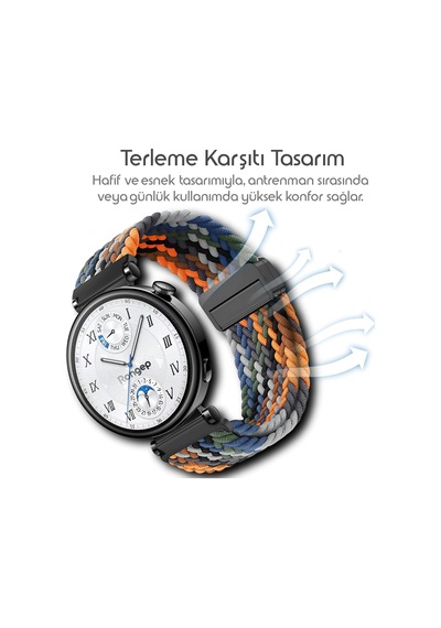Örgü Loop 18mm Kumaş Kordon Huawei İle Uyumlu Gt5 41mm/gt5 Pro 42mm/gt4 41mm İçin Manyetik Tokalı Terlemeye Karşı Nefes Alabilen Bileğe Göre Ayarlanabilen Elastik Kayış Çok Renkli Örgü Loop 18mm Kumaş Kordon Huawei İle Uyumlu Gt5 41mm/gt5 Pro 42mm/gt4 41mm İçin Manyetik Tokalı Terlemeye Karşı Nefes Alabilen Bileğe Göre Ayarlanabilen Elastik Kayış Çok Renkli