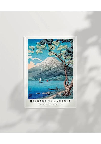 Çerçevesiz Poster Hiroaki Takahashi Yamanaka Gölü'nden Fuji Dağı
