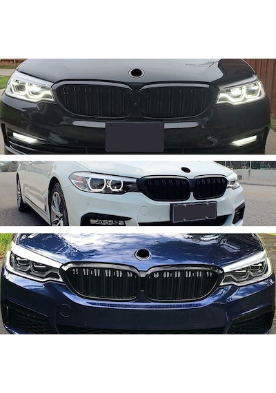 Bmw G30 Çift Şeritli Ön Panjur Izgara 2018-2020 Arası Parlak Siyah