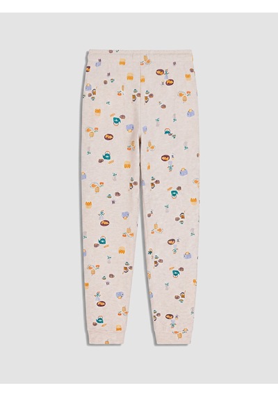 Lcw Dream Bej Beli Lastikli Desenli Kadın Pijama Altı