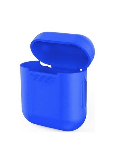 Apple Airpords Kılıf Standart Silikon Koruma Col2537-mavi