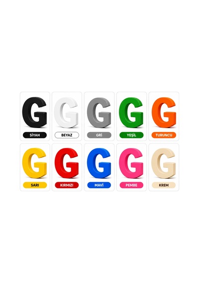 Dekoratif -g- Harfi 20 Cm Q-1184