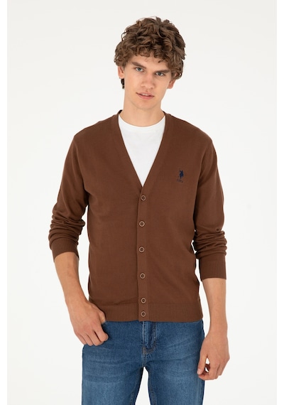 U.s. Polo Assn. Erkek Kahverengi Hırka Triko 50293531-vr029 Kahverengi