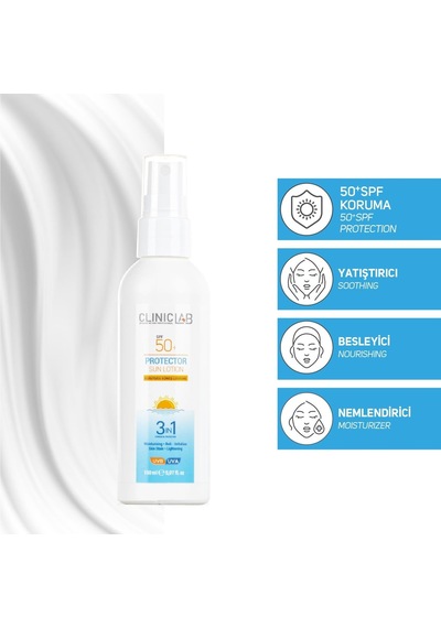 Cliniclab Besleyici ve Nemlendirici Güneş Losyonu SPF50+ 150 ML